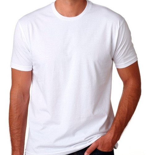 Camiseta Branca Masculina Algodão Básica 