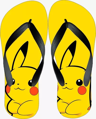 Chinelo personalizado Pokemon amarelo pikachu