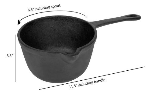 Olla De Hierro Fundido Grande Presazonada Para Asar Negra