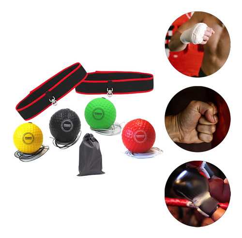 Boxeo Ball Diadema Mma Para Niños 2 Diadema 4 Pelota
