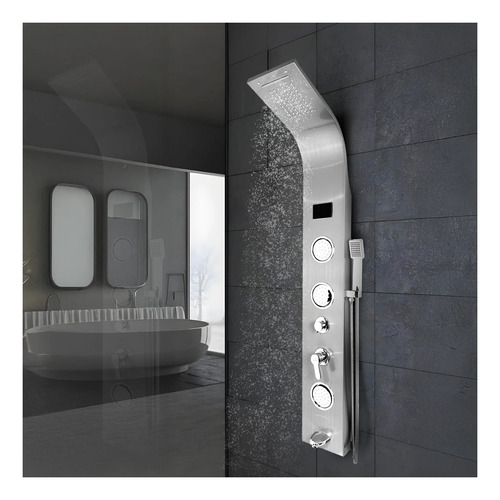 Columna De Ducha Inoxidable Led Cromado Fratelli