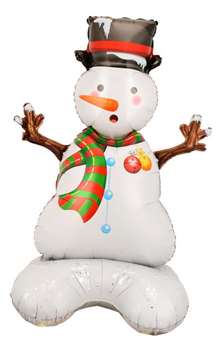 M Balão De Natal Balão De Pé Feliz Boneco De Neve 120x75cm