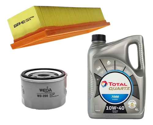 Kit Filtros Y Aceite Total 7000 10w40 Renault Logan 1.5 Dci