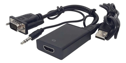 Novo Cabo Adaptador Conversor Vga (pc) Usb P/ Out Hdmi(tv)