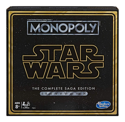 Hasbro Monopoly Starwars Complete Saga Juego Mesa Inglés