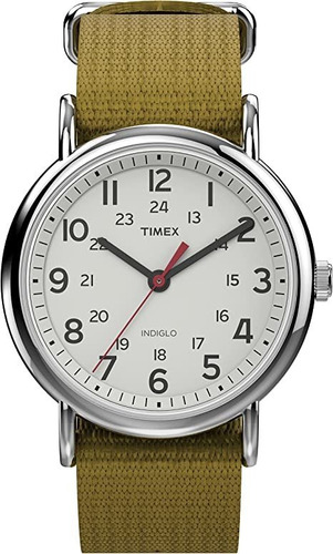 Timex Reloj Unisex Weekender De 1.496 In  Caja Plateada