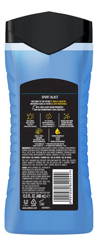 Gel De Ducha Axe Axe Sport Blast 3 In 1 Cuerpo Y Cabello