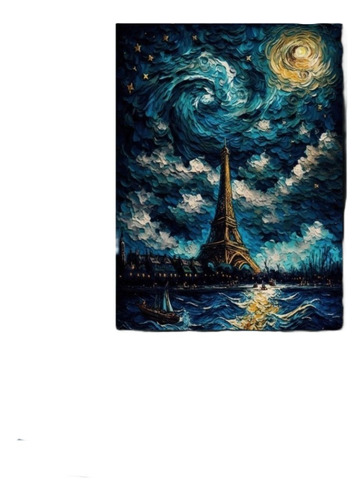 Cuadro Decorativo 30 X 45 Premium Francia Van Gogh Pop Art