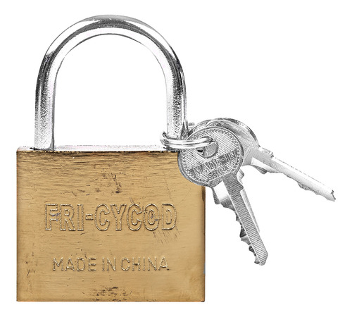 Candado Dorado Lockers 20 Mm Cofres Valijas 3 Llaves Dorado