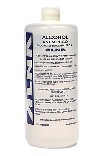 Alcohol 950 Cc X 5 Envases