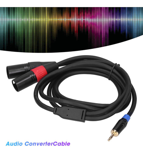 Cw Convertidor De Cable Estéreo De 3,5 Mm A Conector Dual