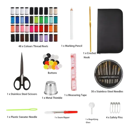Kit De Costura Portátil De 172 Peças Com Linhas E Agulhas Pr