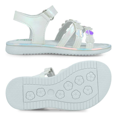 Sandalia Huarache Zapakids Niña Sintético Blanco (13.0 - 17.