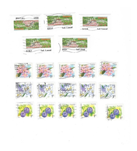 Lt946. Correo Interisleño De Singapur. Lote Por 4 Cada Uno.