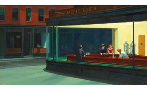 Foto Poster Hd Edward Hopper 40x73cm Poster Obra Nighthawks