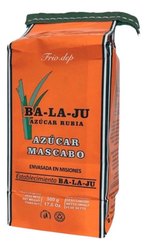 Azúcar Mascabo Integral De Caña Balajú 24 X 500 Gr 