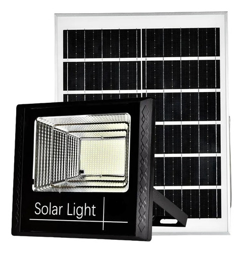 Lampara De Inducción Solar Con Panel Para Exteriores 50 Wats