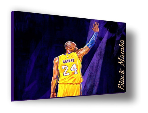 Cuadro Bastidor Basketball Kobe Bryant Black Mamba 80x100