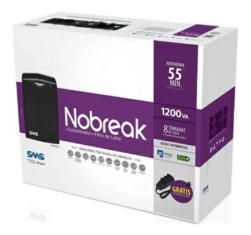 Nobreak Sms 1200va Bivolt Tv Ps4 Xbox Dvr Pdv Reciver 27392