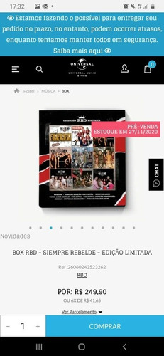 Box Rbd Universal Pré Venda Já Comprado E Garantido.
