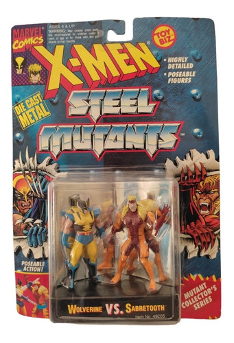 Wolverine Vs Sabretooth X-men Die Cast Metal Vintage