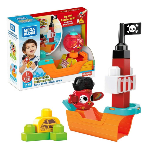 Mega Bloks Barco Pirata 11 Piezas Fisher Price