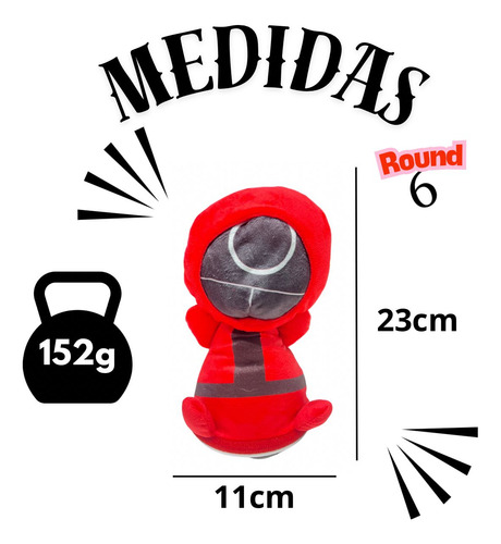 Boneco Round 6 Boneco De Enfeite Vermelho Decoração Presente