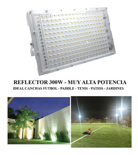 Imagen 6 de 10 de Reflector Led Exterior 300w Bajo Consumo Alta Potencia Frio