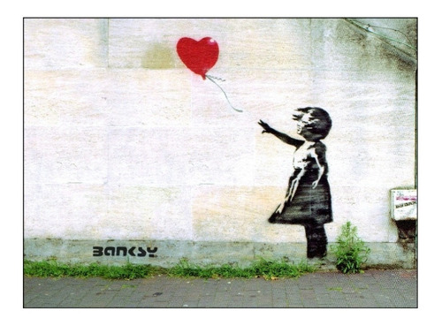 Foto De Parede Hd 40x55cm Banksy -- Hope