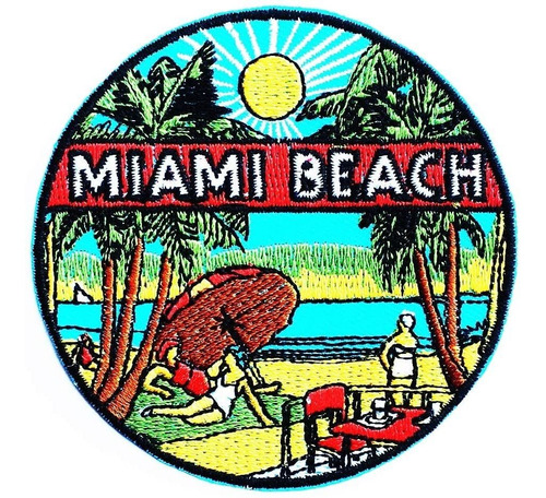 Miami Beach Sudeste De F Da Océano Atlántico Puesta D...