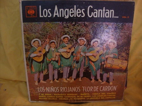 Vinilo Los Niños Riojanos Flor De Cardon Angeles Cantan F3