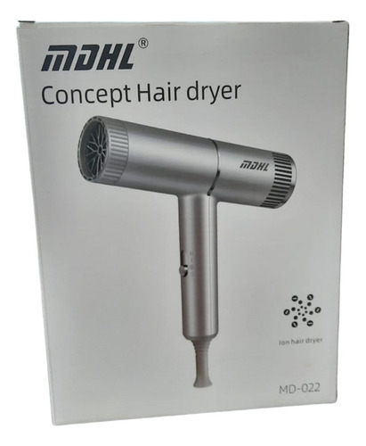 Secador De Pelo Con 3 Niveles De Viento Gris