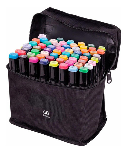 Kit Canetinha 60 Unidades Pintura Escolar Linha Profissional