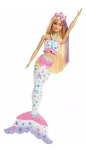 Muñeca Barbie Crayola Color Mágico Sirena Dreamtopia Mattel