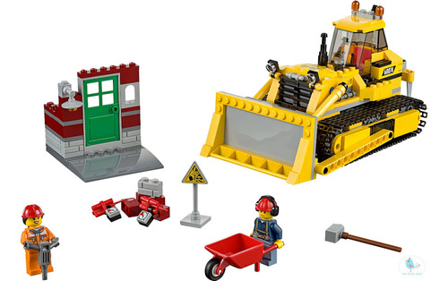 Escavadeira Lego City Bulldozer 60074 com 384 peças