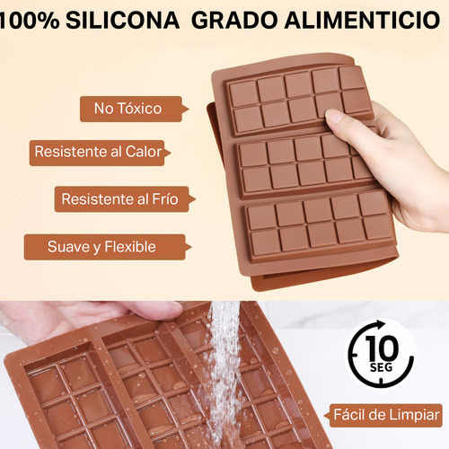 Molde De Barra De Chocolate Antiadherente Para Chocolates