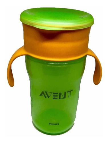 Vaso 360 Antiderrame Avent De 12 Onzas Color Verde Antigoteo