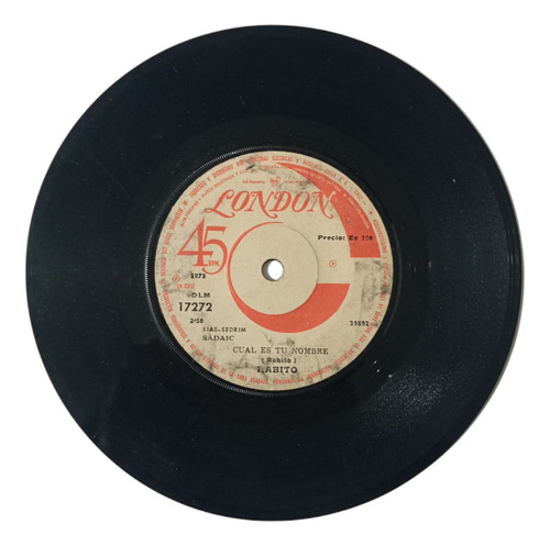 Vinilo Single De Rabito -- Cual Es Tu Nombre( S117-i197-u83 (Usado)