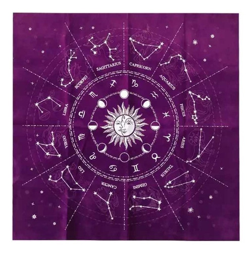 Paño Morado De Terciopelo Para Lectura De Tarot 49x49 Cms.