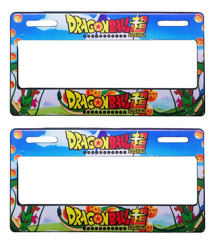 Par (2) Portaplacas Auto Universales Dragon Ball Z Premium