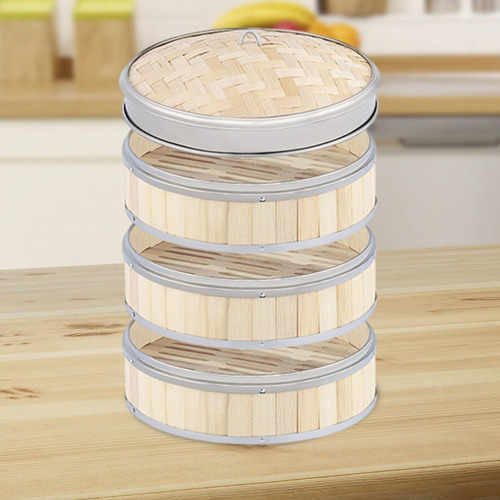 Cesta De Bambú Para Cocinar Al , 26 Cm