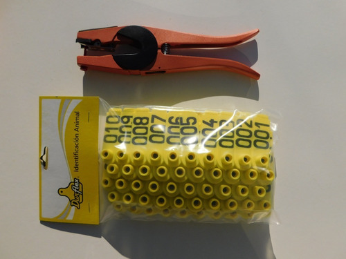 Pinza Para Caravanas + 50 Caravanas Durflex Chicas Numeradas