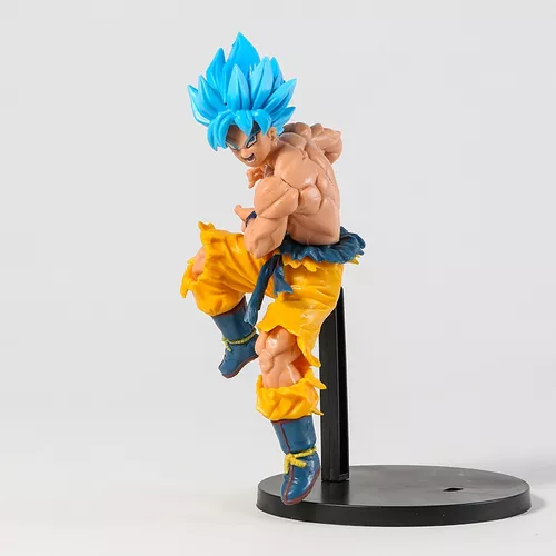 Boneco dragon ball super articulado colecionavel goku blue