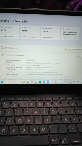 Notebook Asus Vivibook (Usado)