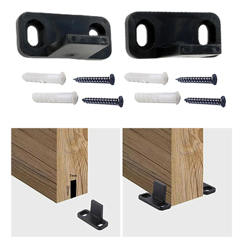 2x Guías De Puerta Guías Inferiores Puerta Corredera De