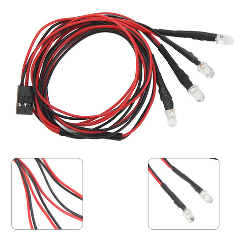 Luz Led Rc, 5 Unidades, Cabezales Modificados Para Coche, 4