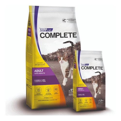 Alimento Vitalcan Complete Para Gato Adulto 15 + 1.5k Gratis