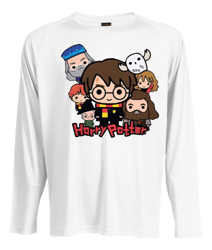 Camiseta Polar Manga Larga Polera Niño Harry Potter Todos