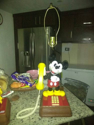 Lampara Teléfono Mickey Mouse Vintage.