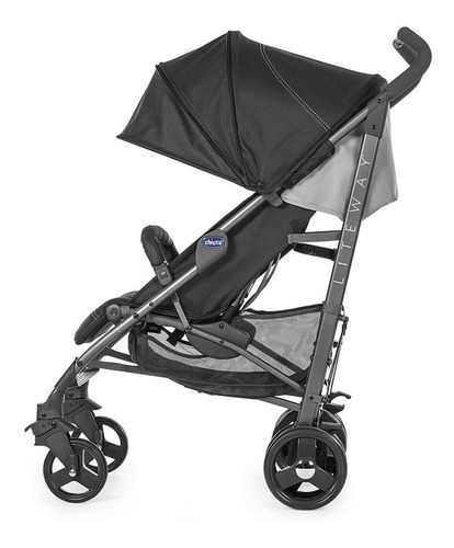 Silla de paseo Liteway 3, negro azabache, color chicco, color negro azabache, chasis, color gris